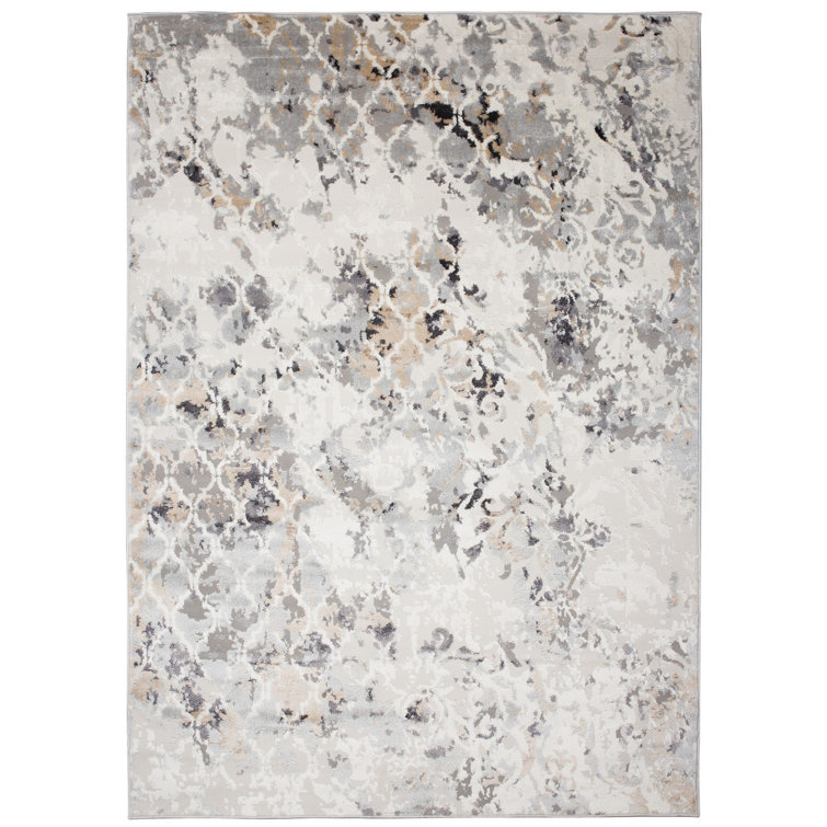 Borough Wharf Dalmatia Flatweave Grey/Beige Rug Wayfair.co.uk